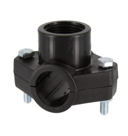 RACCORDO POLIPROP PRESA A STAFFA D 25MMX3/4 FEM*