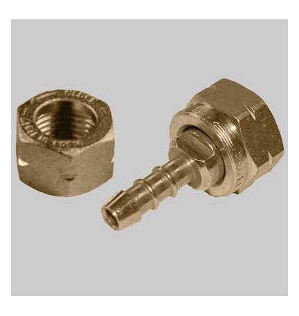 RACCORDO PORTAGOMMA FEMMINA CON GIRELLO - 1/2 Gpl