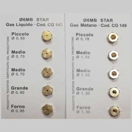 SET 5 UGELLI GAS PER CUCINA - Mtn