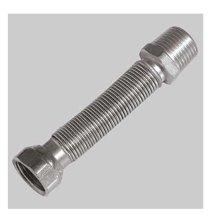 FLESSIBILE INOX PER ACQUA RIDOTTO - MF 1/2 x F 3/4 130÷220 mm