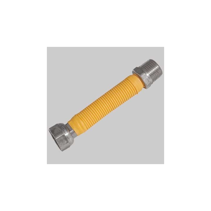 FLESSIBILE INOX PER GAS RIDOTTO - MF 1/2 x F 3/4 130÷220 mm