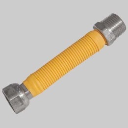 FLESSIBILE INOX PER GAS RIDOTTO - MF 1/2 x F 3/4 220÷420 mm