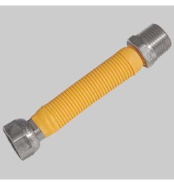 FLESSIBILE INOX PER GAS RIDOTTO - MF 1/2 x F 3/4 220÷420 mm