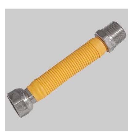 FLESSIBILE INOX PER GAS RIDOTTO - MF 1/2 x F 3/4 220÷420 mm