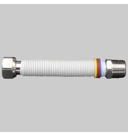 FLESSIBILE INOX ACQUA-GAS RIVESTITO BIANCO - MF 1/2 100-200