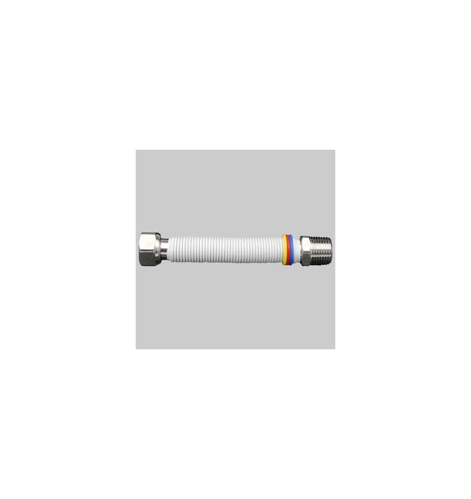 FLESSIBILE INOX ACQUA-GAS RIVESTITO BIANCO - MF 1/2 200-400