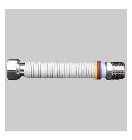 FLESSIBILE INOX ACQUA-GAS RIVESTITO BIANCO - MF 3/4 200-400