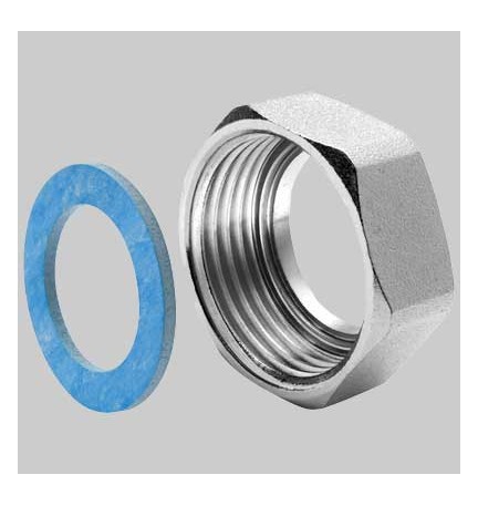 DADO IN OTTONE CON GUARNIZIONE PER TUBO CSST - Dn 12-1/2 Gas