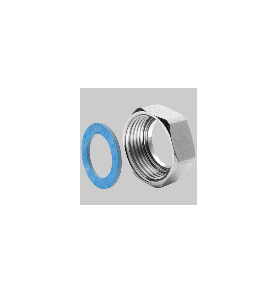 DADO IN OTTONE CON GUARNIZIONE PER TUBO CSST - Dn 15-3/4 Acqua/Gas