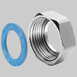 DADO IN OTTONE CON GUARNIZIONE PER TUBO CSST - Dn 20-1'' Acqua/Gas