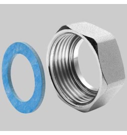DADO IN OTTONE CON GUARNIZIONE PER TUBO CSST - Dn 20-1'' Acqua/Gas