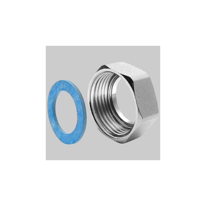 DADO IN OTTONE CON GUARNIZIONE PER TUBO CSST - Dn 20-1'' Acqua/Gas