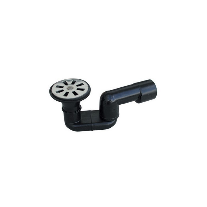 SIFONE DOCCIA PEHD NERO SALDABILE CON USCITA DIAM.40 VALSIR Ingr. 80