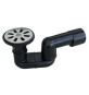 SIFONE DOCCIA PEHD NERO SALDABILE CON USCITA DIAM.40 VALSIR Ingr. 80