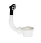 PILETTA PASSANTE CON TROPPOPIENO TONDO PER LAVABO INOX Diam. 55 mm