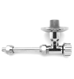 KIT RUBINETTO D'ARRESTO CROMO PER CASSETTA CORALLO 3 1/2 x 10