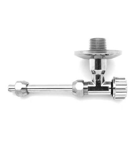 KIT RUBINETTO D'ARRESTO CROMO PER CASSETTA CORALLO 3 1/2 x 10