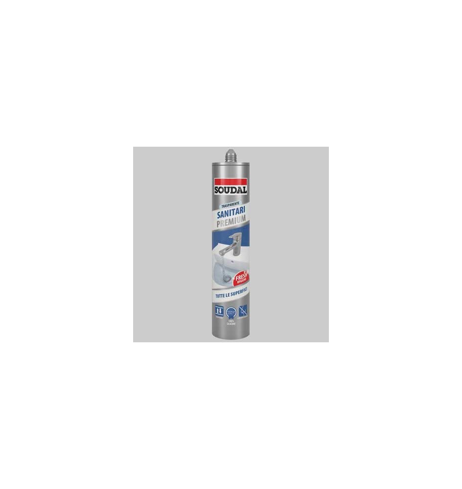 SILICONE MULTIUSO NEUTRO PER SANITARI SOUDAL ML 300 - Ml 300 trasparente