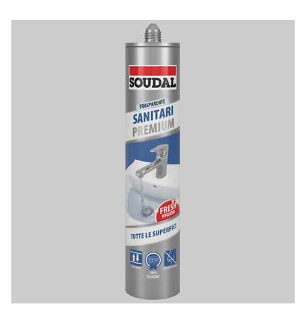 SILICONE MULTIUSO NEUTRO PER SANITARI SOUDAL ML 300 - Ml 300 trasparente