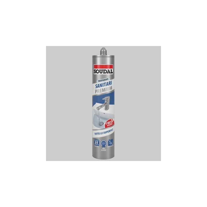 SILICONE MULTIUSO NEUTRO PER SANITARI SOUDAL ML 300 - Ml 300 trasparente