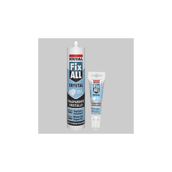 SIGILLANTE ADESIVO FIX ALL CRYSTAL TRASPARENTE SOUDAL - Ml 125 trasparente