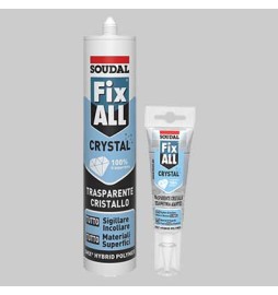 SIGILLANTE ADESIVO FIX ALL CRYSTAL TRASPARENTE SOUDAL - Ml 290 trasparente