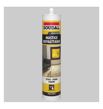MASTICE REFRATTARIO ML 290 GRIGIO SCURO SOUDAL - Ml 290 grigio scuro