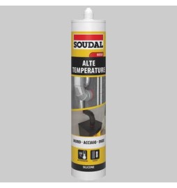 SILICONE ACETICO ALTE TEMPERATURE ML 310 ROSSO SOUDAL - Ml 310 rosso