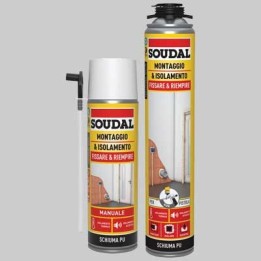 SCHIUMA POLIURETANICA UNIVERSALE SOUDAL ML 750 - Ml 750 manuale
