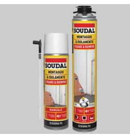 SCHIUMA POLIURETANICA UNIVERSALE SOUDAL ML 750 - Ml 750 per pistola