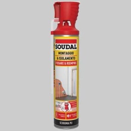 SCHIUMA POLIURETANICA UNIVERSALE CON APPLICAZIONE ML 600 SOUDAL - Ml 600