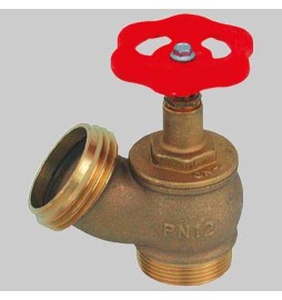 RUBINETTO IDRANTE PRESA A MURO USCITA MASCHIO - UNI 45 x 1"1/2 PN 12