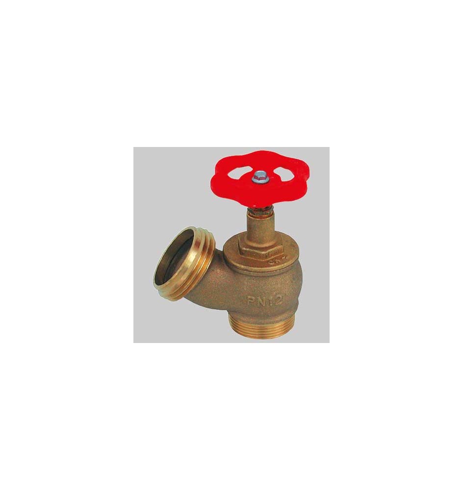 RUBINETTO IDRANTE PRESA A MURO USCITA MASCHIO - UNI 45 x 1"1/2 PN 12