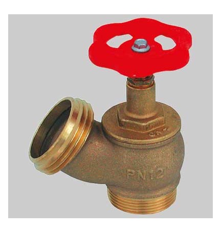 RUBINETTO IDRANTE PRESA A MURO USCITA MASCHIO - UNI 45 x 1"1/2 PN 12