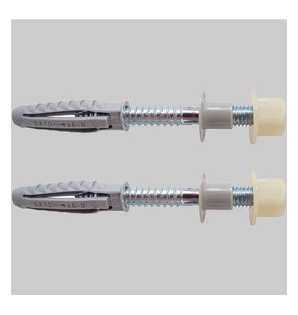 ELEMENTO DI FISSAGGIO PER CASSETTA A PARETE WDC - Foro 10 mm - Prof. 70 mm - Tassello s.10 - Vite m.8 x 80 - Spessore 12 mm
