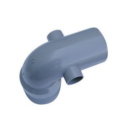 CURVA W.C. ALTA 2 ATTACCHI PVC GRIGIO Diam. 100 / 40