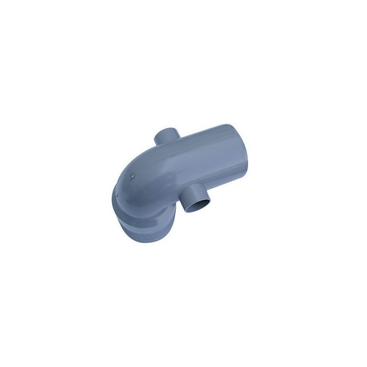 CURVA W.C. ALTA 2 ATTACCHI PVC GRIGIO Diam. 100 / 40