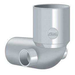 CURVA WC CON 2 ATTACCHI LATERALI D. 100-40-40