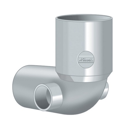 CURVA WC CON 2 ATTACCHI LATERALI D. 100-40-40