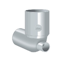 CURVA WC CON 1 ATTACCO FRONTALE Diam. 100/50