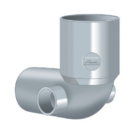 CURVA WC CON 2 ATTACCHI LATERALI Diam. 100/50/50