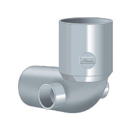 CURVA WC CON 2 ATTACCHI LATERALI Diam. 100/50/50