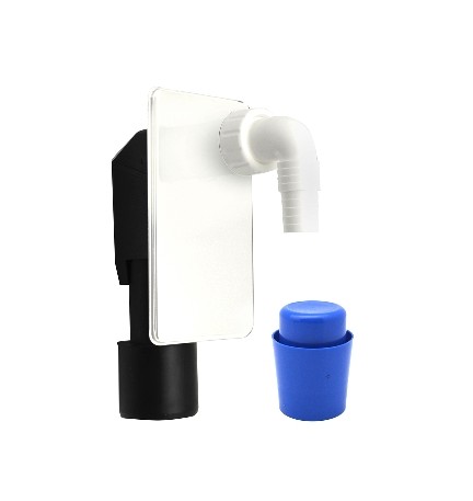 SIFONE LAVATRICE INCASSO CON PLACCA BIANCA Diam. 40