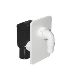 SIFONE LAVATRICE AD INCASSO CON PLACCA BIANCA BONOMINI Diam. 40