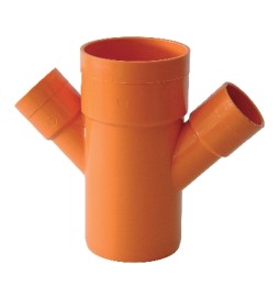 DERIVAZIONE DOPPIA RIDOTTA 45° ARANCIO Diam. 100 x 50