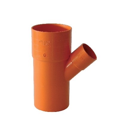 DERIVAZIONE 45° RIDOTTE IN PVC ARANCIO Diam. 100 x 40