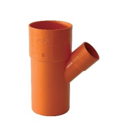 DERIVAZIONE 45° RIDOTTE IN PVC ARANCIO Diam. 100 x 82