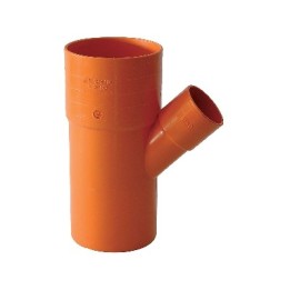 DERIVAZIONE 45° RIDOTTE IN PVC ARANCIO Diam. 125 x 40