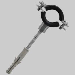 COLLARE FERMA TUBO COMPLETO CON GOMMA - 3/4 Ø 26-28 Tassello M8
