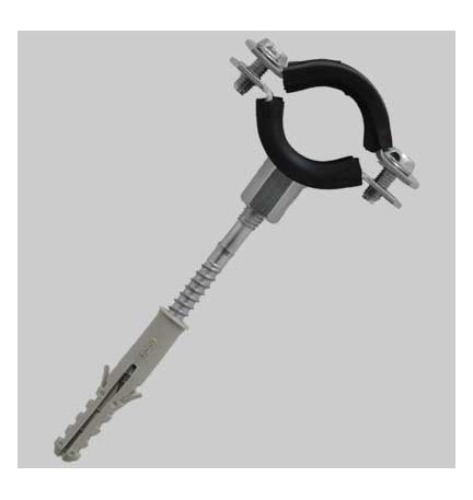 COLLARE FERMA TUBO COMPLETO CON GOMMA - 3/4 Ø 26-28 Tassello M8